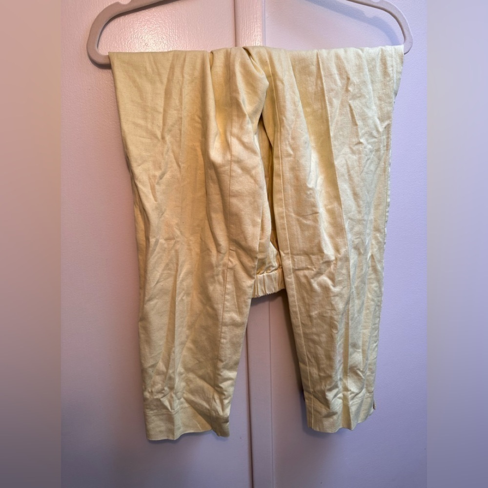 ๐ Banana Republic Hayden Ankle Pants Yellow Size 2 Good - Picture 2 of 3